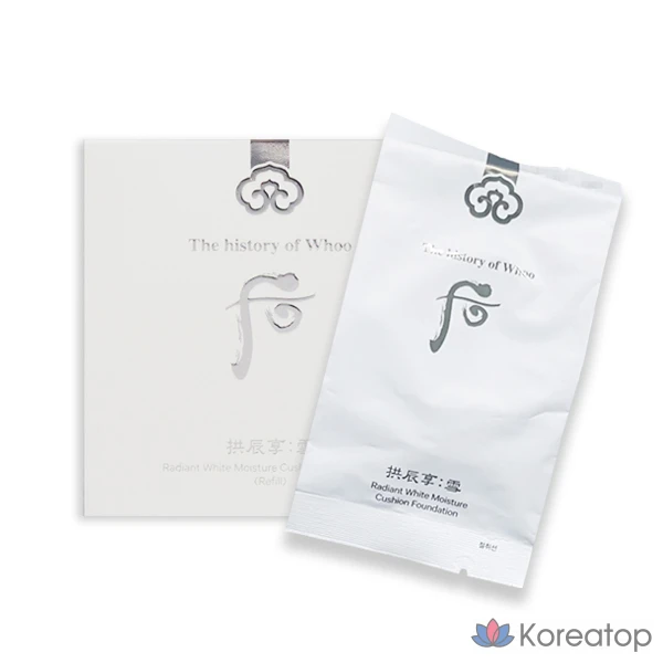 Сменный блок для увлажняющего крема-кушона The Whoo Gongjinhyang Seol Whitening Moisture Glow Cushion No. 21, 1 шт.