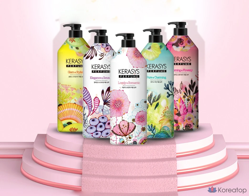 Шампунь KeraSys Lovely & Romantic Perfume Shampoo, 980 мл, 1 шт., фото 4