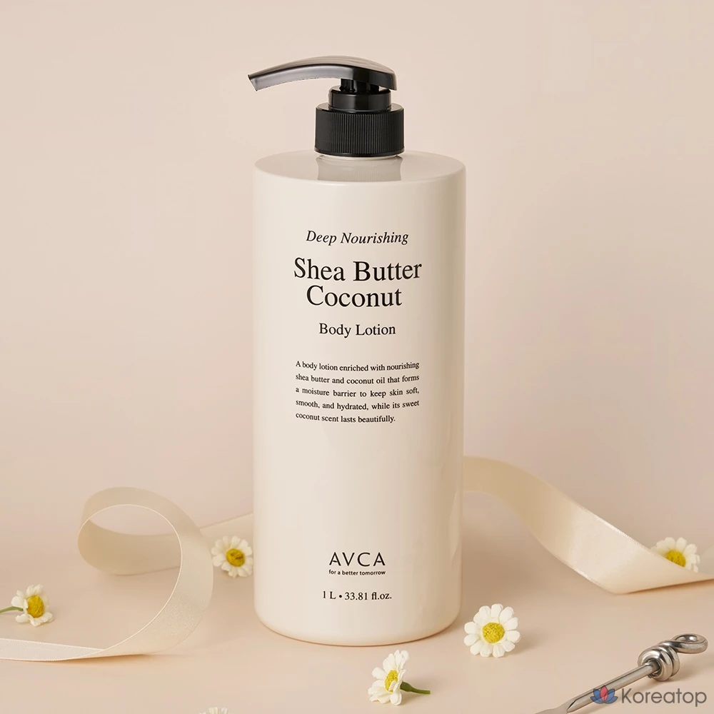 Питательный лосьон для тела AVCA с маслом ши и кокосом, 1 шт., 1 л