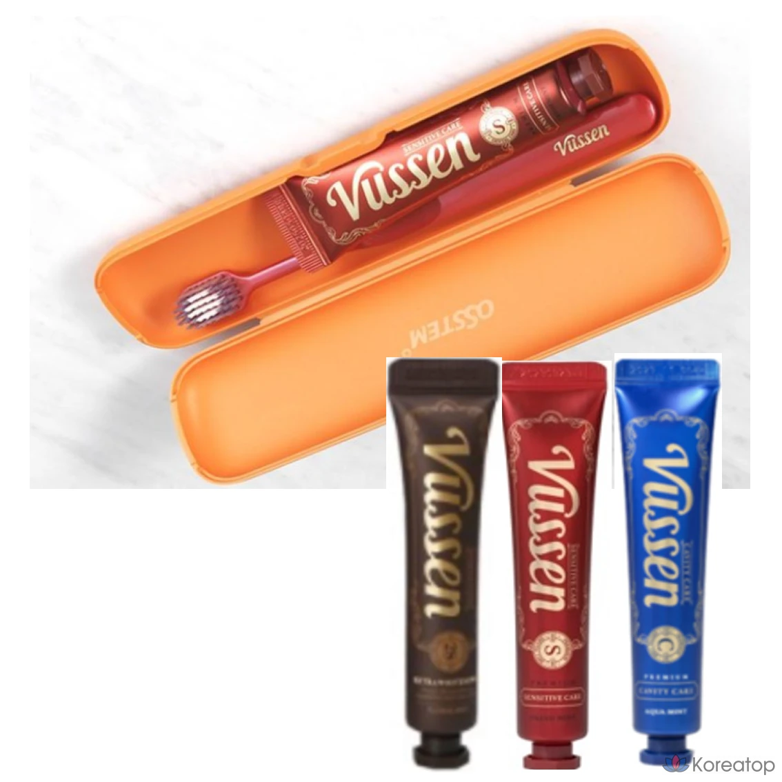 Набор для ухода Vussen Osstem Portable Oral Care Kit (Зубная паста + Зубная щетка), 50 г, 20 шт., фото 4