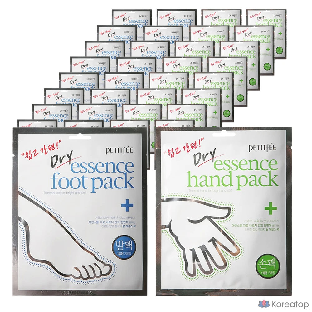 Набор для рук Petitfee Dry Essence (5 шт.) + набор для ног (5 шт.), 4 комплекта.