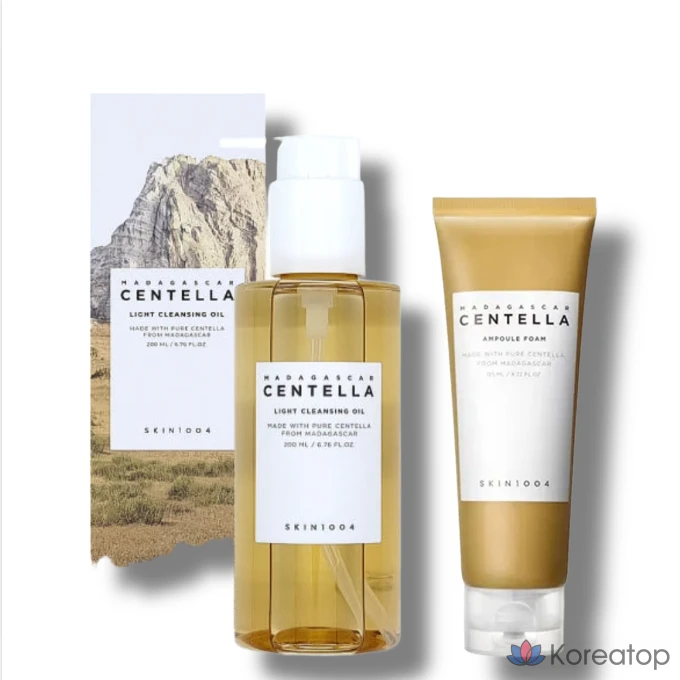 Набор для умывания Skin Angel Madagascar Centella Cleansing Set - легкое очищающее масло + пенка-ампула с экстрактом центеллы, 1 шт., 125 мл