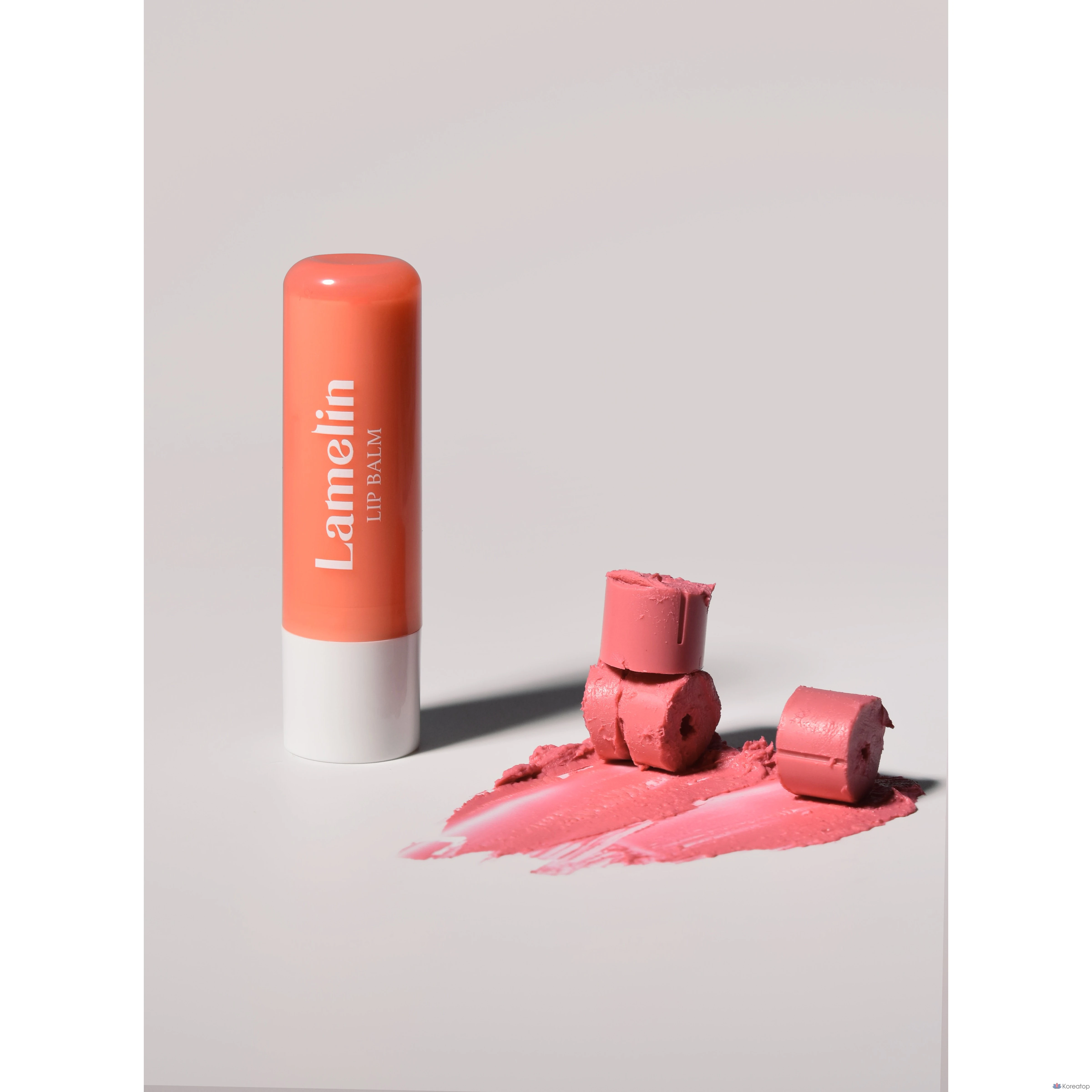 Увлажняющий бальзам для губ Lamelin Glow Fit, персиковый, 4,3 г, 1 шт., розовый.