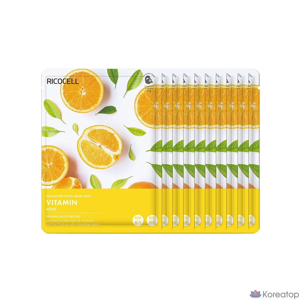 Набор витаминных масок Ricocell Nature Recovery, 23 г, 5 шт., 10 шт.