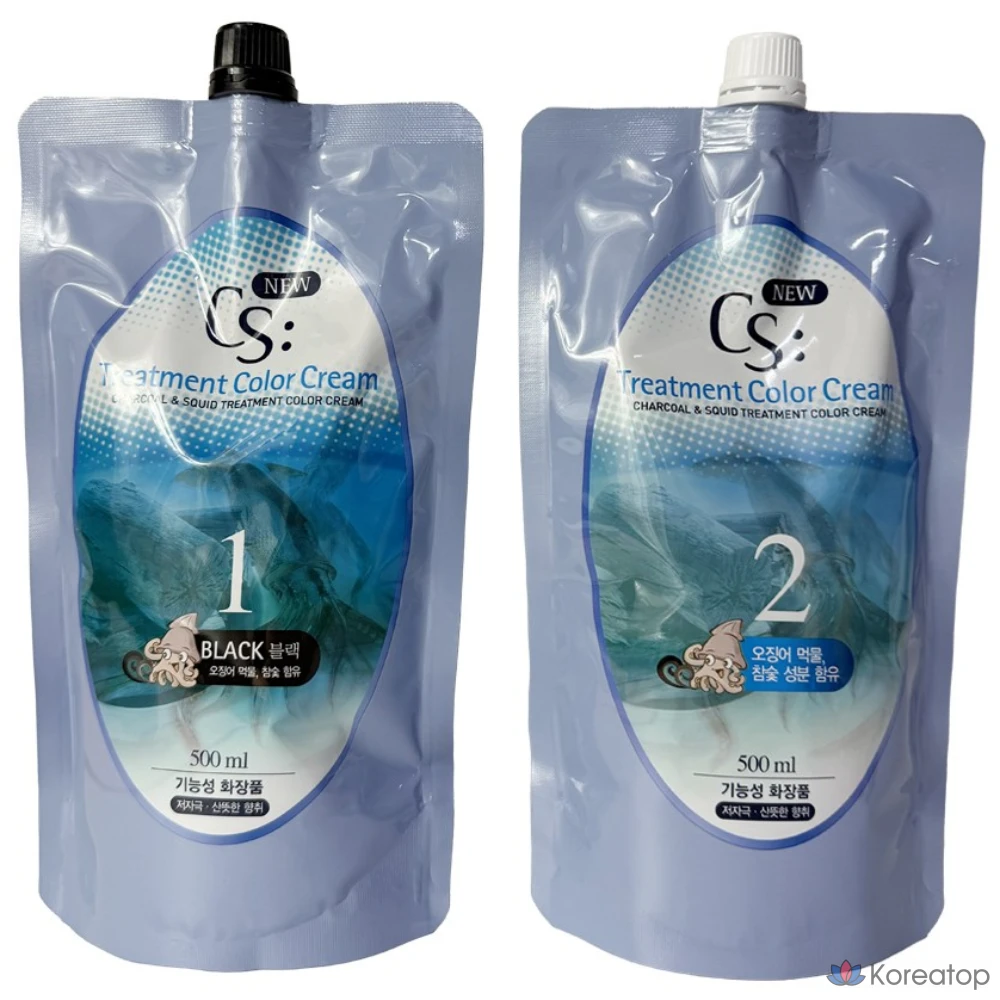 Краска для волос Somang Incuse CS Treatment Color Cream Squid Ink, черная, 1 шт.