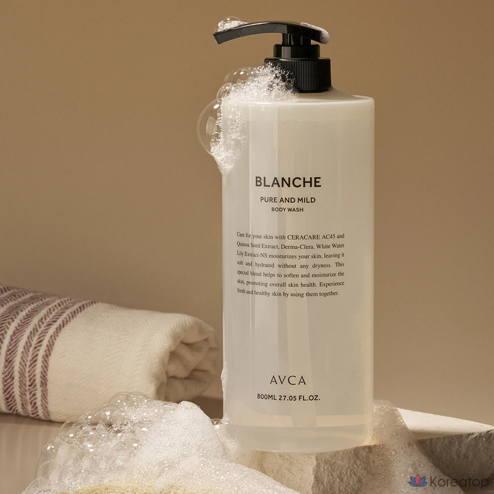 Гель для душа AVCA Pure & Mild Blanche, 800 мл, 1 шт.