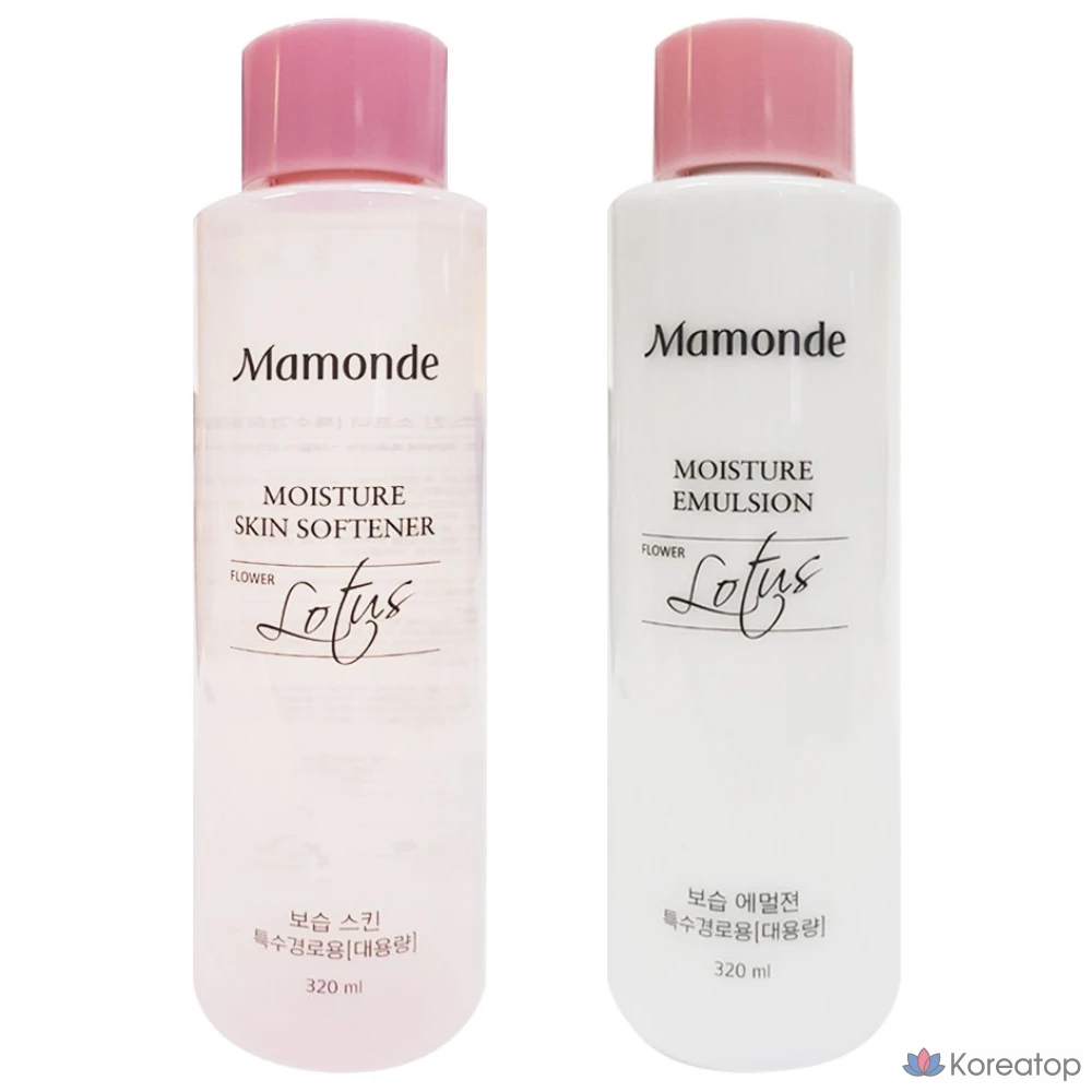 Набор Mamonde Moisture Skin Softener 320 мл + Moisture Emulsion 320 мл, 7 комплектов