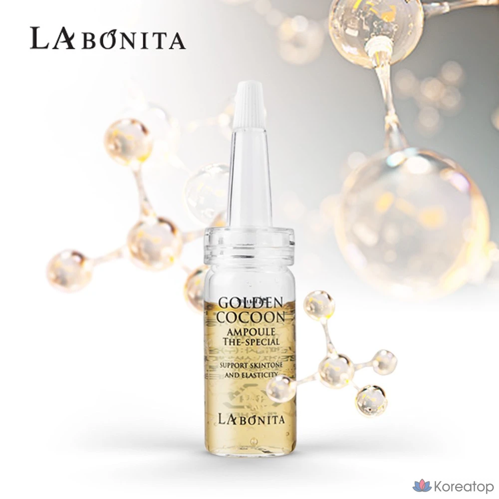 Labonita Golden Cocoon Ampoule The Special Golden Silkworm Silkworm Ampoule Moisture Nutrition Protein Silkworm Honey Glow Ampoule, 1 шт., 40 мл