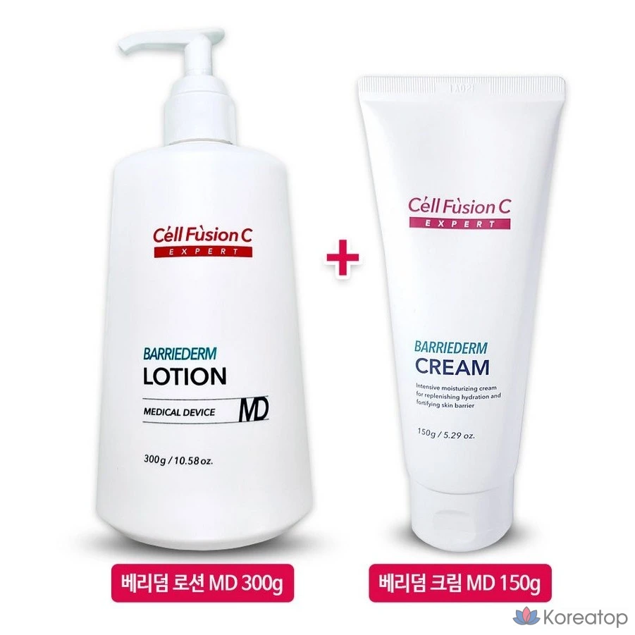 Набор крем Cellfusion C Dermatology Recommended Cream Expert Variderm Cream MD150g + лосьон MD300g, 1 комплект, 450 г