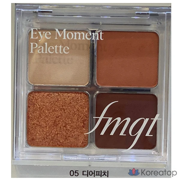 Палетка для век FMGT The Face Shop Eye Moment Palette, оттенок 05 Dear Peach, 1.2 г, 4 шт.