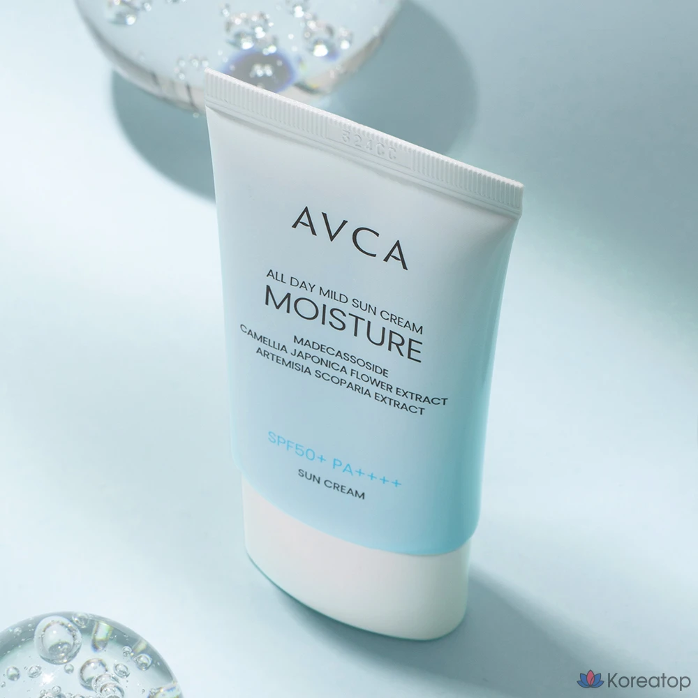 Солнцезащитный крем AVCA All Day Mild Moisture Sunscreen SPF50+ PA++++, 35 мл, 1 шт.