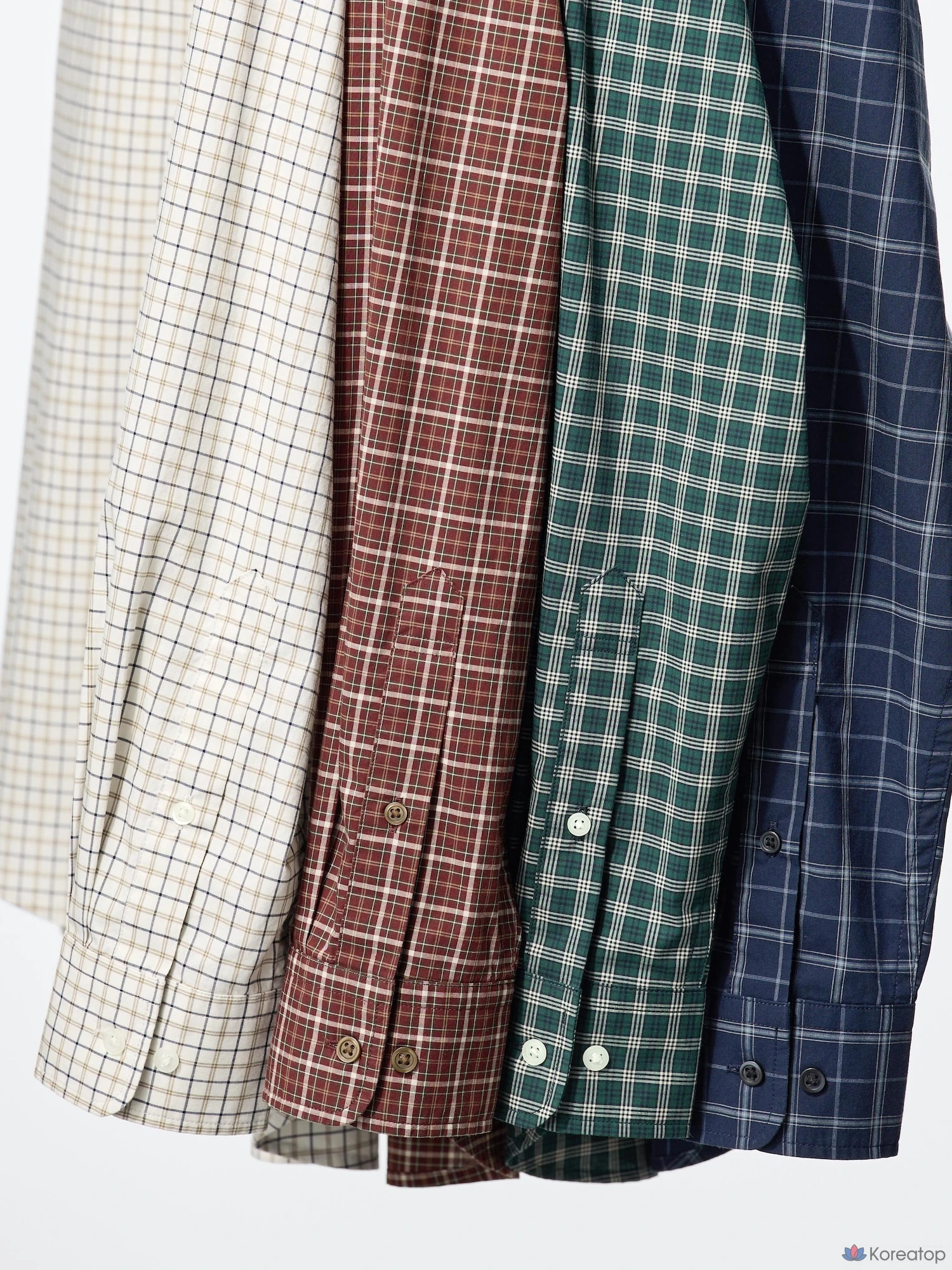 Рубашка Uniqlo Broadcloth Shirt (Button-Down Collar) Check E