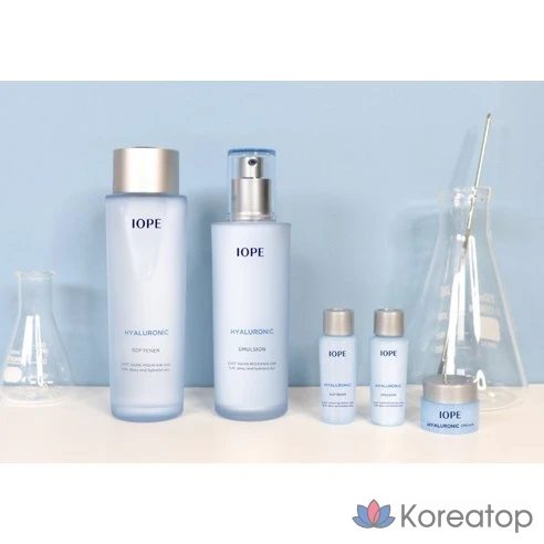 Набор средств с гиалуроновой кислотой: тонер, эмульсия, крем IOPE Hyaluronic Special Set