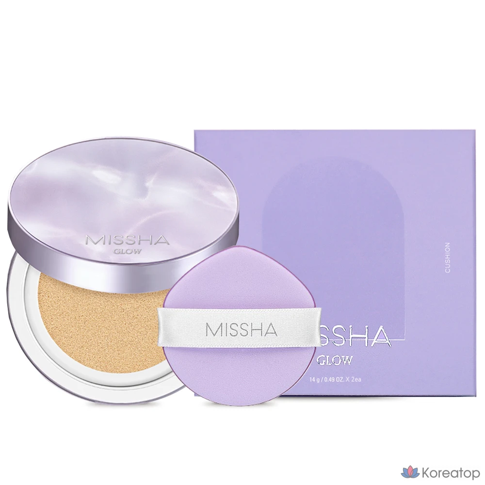 Тональный крем Missha Glow Layering Fit Cushion, 14 г, оттенок № 21 Fair, 1 шт.