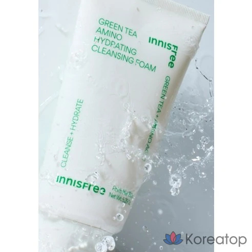 Пенка кремообразная очищающая с аминокислотами зеленого чая INNISFREE, 150 г