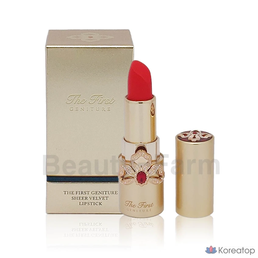Помада The First Genature Sheer Velvet Lipstick, 3,8 г, 1 шт.