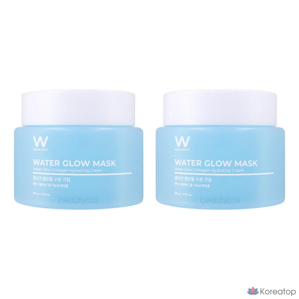 Маска для лица Wonjin Effect Water Glow Mask 100 мл, крем в форме капли воды.