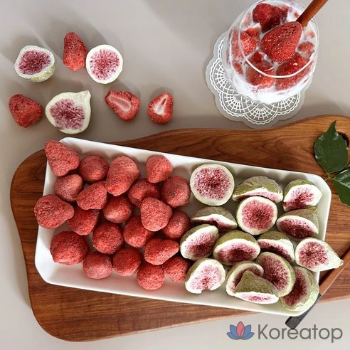 Клубничные чипсы сублимированные Malin Market, сушеная клубника