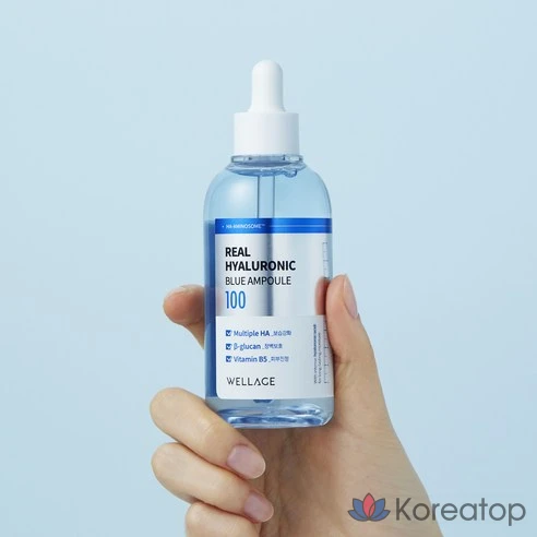 Wellage Real Hyaluronic Blue Ampoule  100 мл + 75 мл