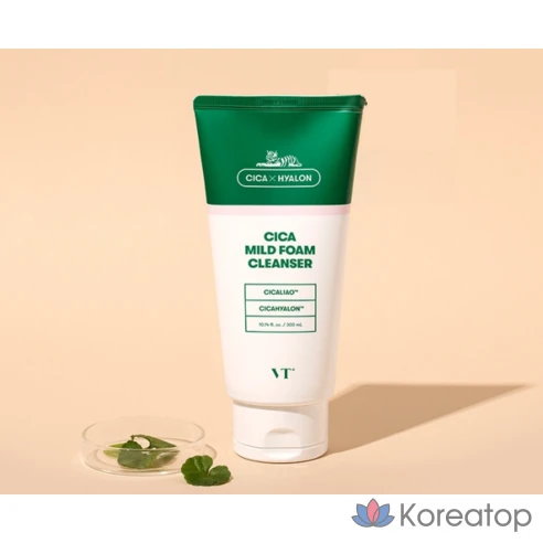Мягкая очищающая пенка VT Cosmetics Cica Mild Foam Cleanser , 300 мл