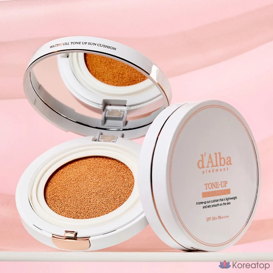 Кушон d'Alba Waterfull Tone-Up Sun Cushion Refill SPF50+ PA++++, 15 г, 1 шт.
