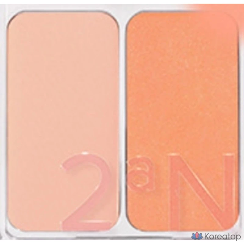 Румяна 2an Dual Cheek Blusher, оттенок Orange Flutter, 4.4 г, 1 шт.