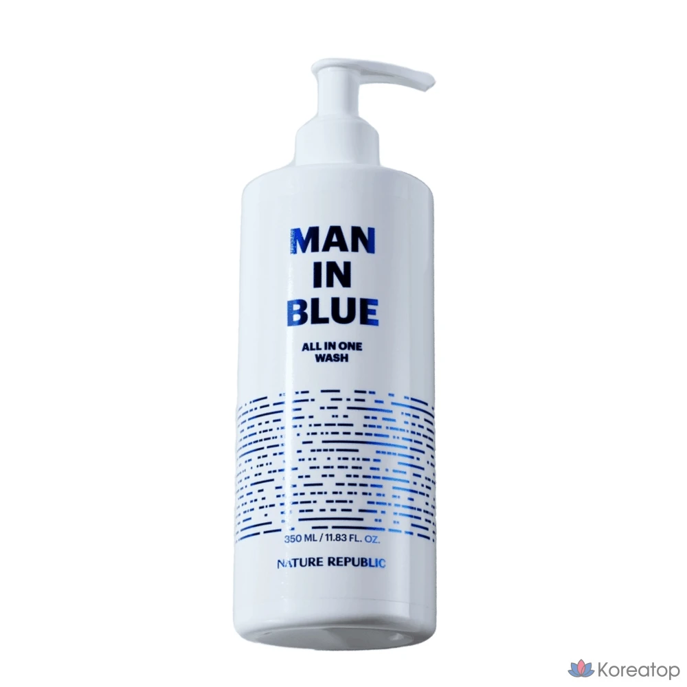 Освежающий гель для умывания Nature Republic Men in Blue All-in-One Wash, 350 мл, 1 шт.