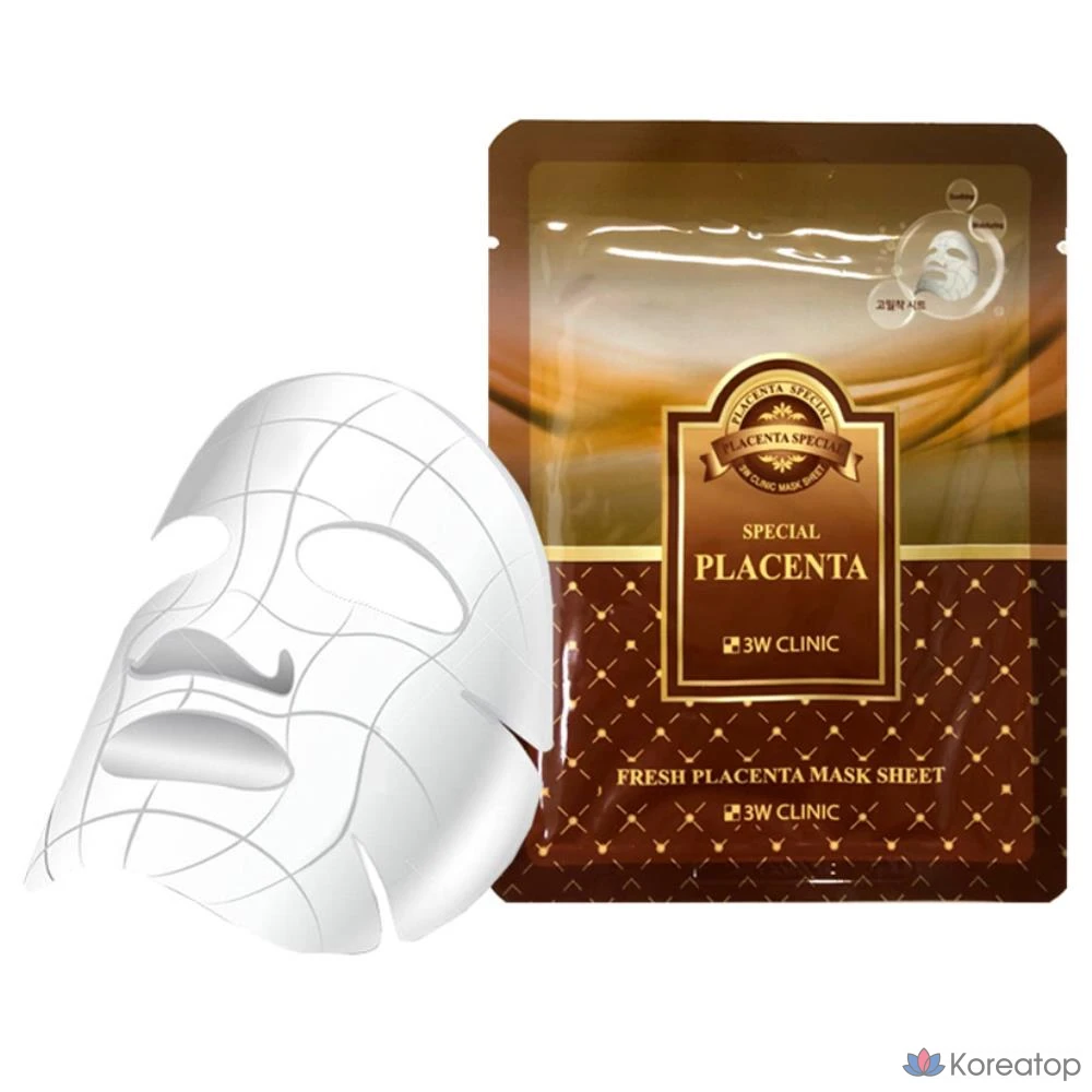 Маска-салфетка с экстрактом плаценты, 10 листов, 1 упаковка., фото 3