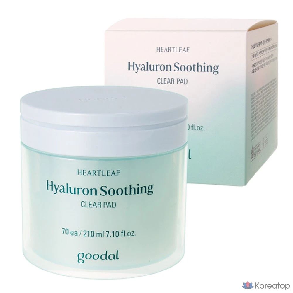 Охлаждающие прозрачные подушечки Goodal Eoseongcho с гиалуроновой кислотой, 70 штук, 1 штука, 70 листов