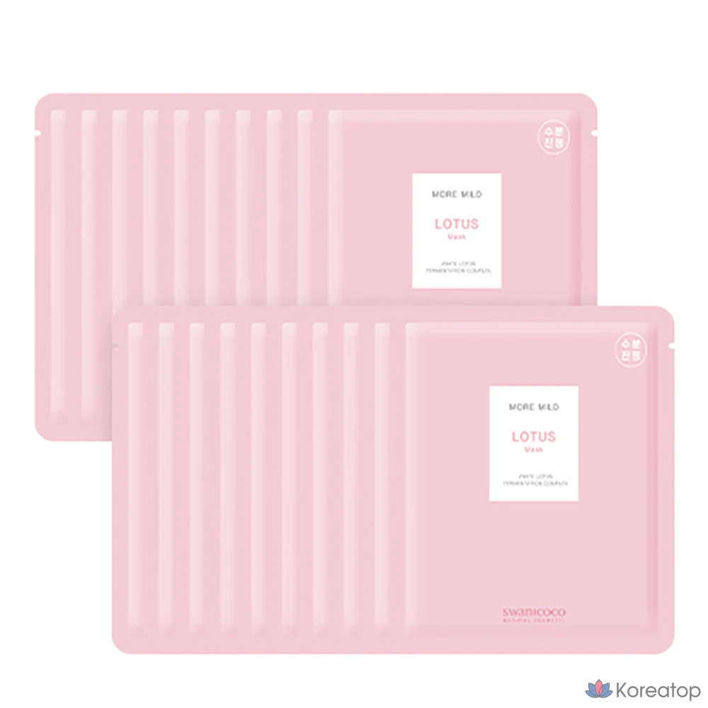 Набор масок Swanicoco The Gentle Lotus, 1 упаковка, 20 листов.