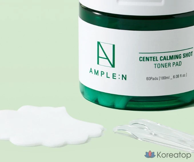 Тонизирующие подушечки AMPLE:N Centel Calming Shot Toner Pad, 180 мл, 60 листов, 1 шт.