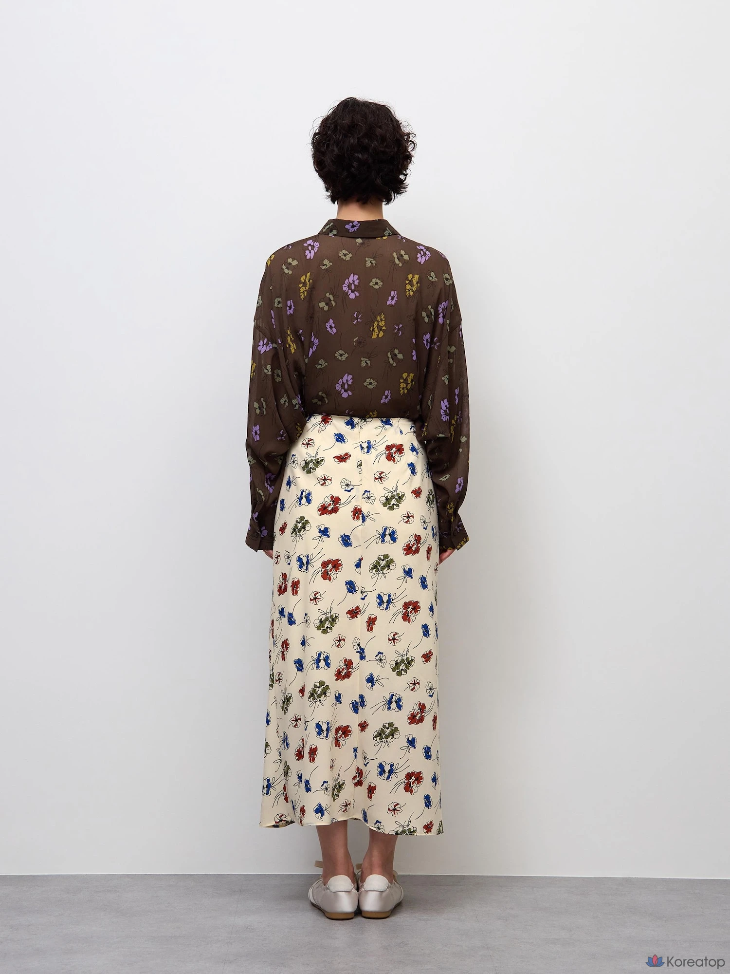 Юбка длинная Uniqlo Flower Print Long Skirt
