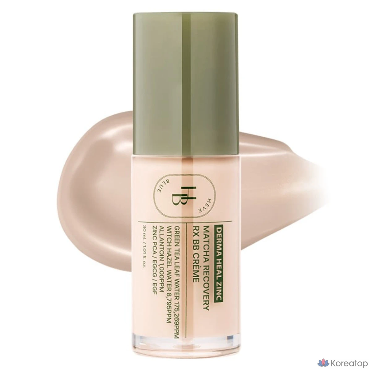 BB-крем Derma Heal Zinc Green Tea Natural RX, 1 шт., 30 г, оттенок 1.0 Nude