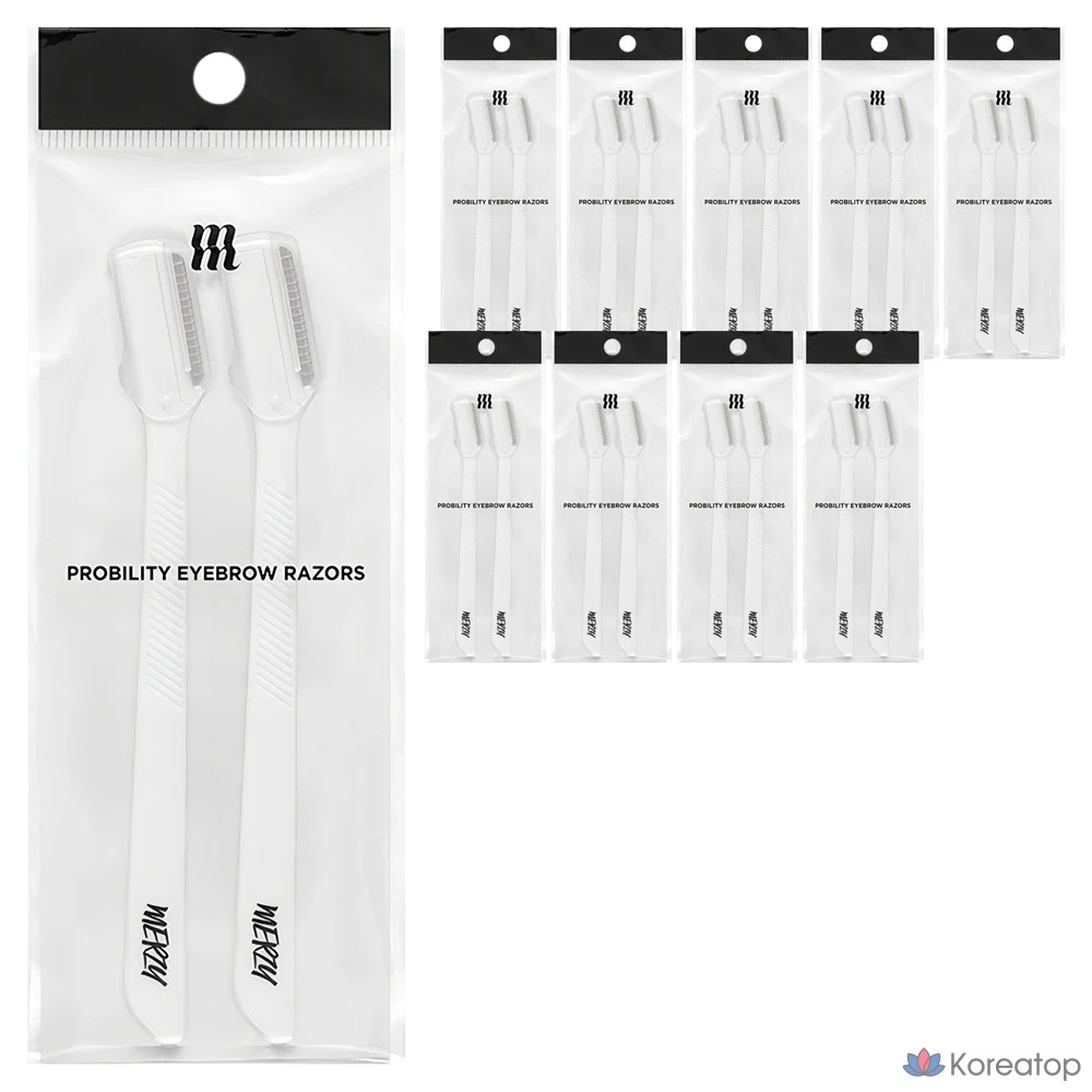 Набор из 10 белых ножей для коррекции бровей MERZY Probility.