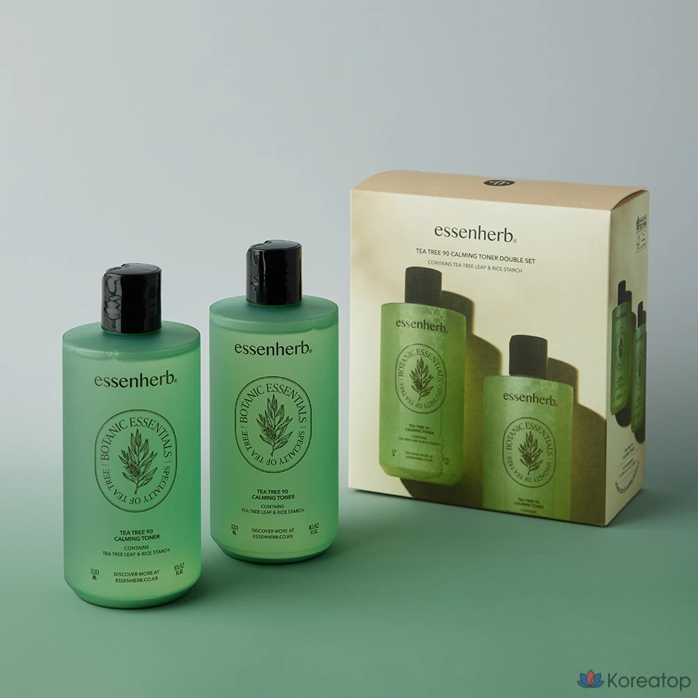 Увлажняющий тонер Essen Herb Tea Tree 90 Double Plan Set, 2 комплекта, фото 4