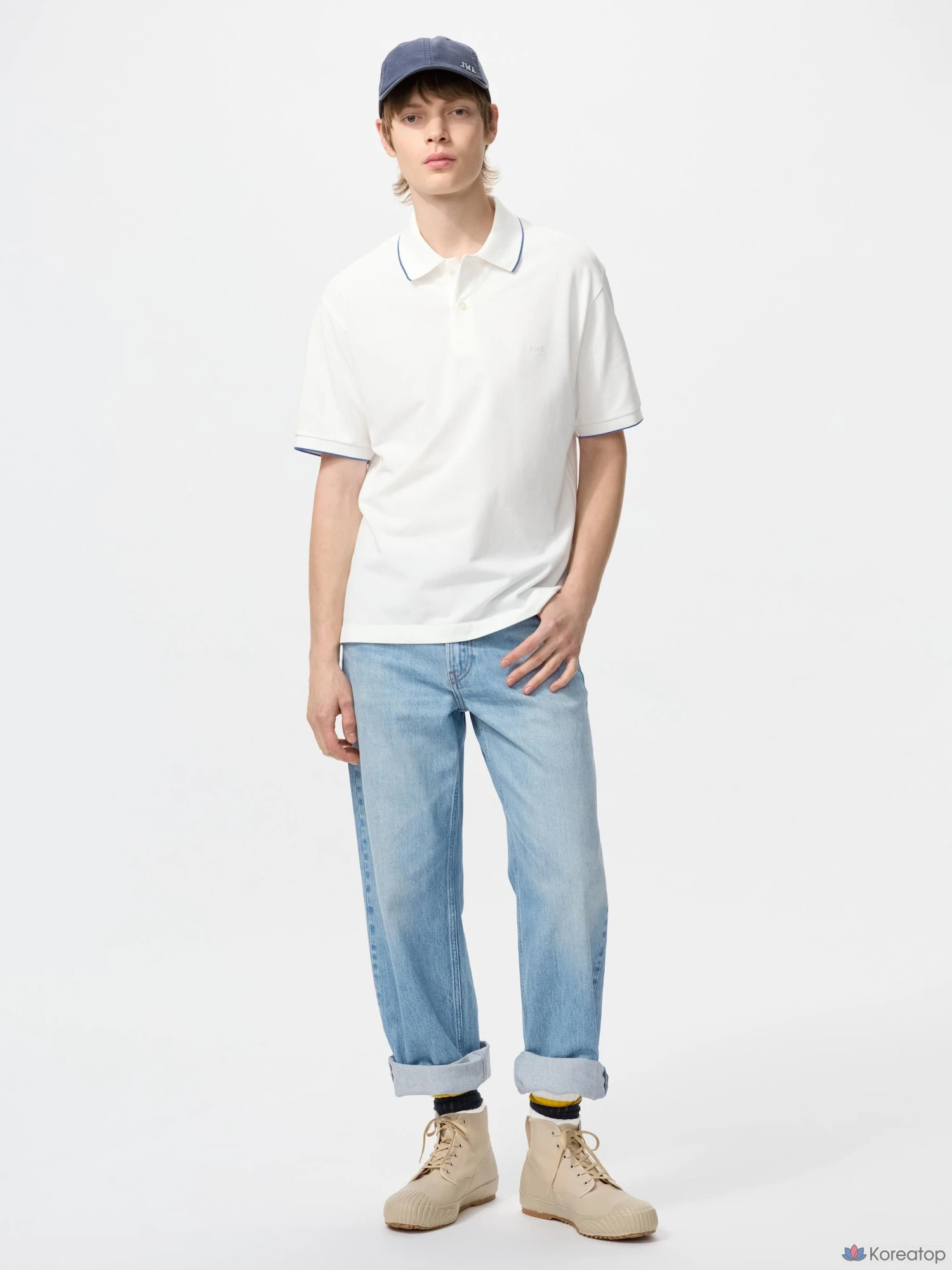 Рубашка поло Uniqlo Dry Pique Polo Shirt Tipping