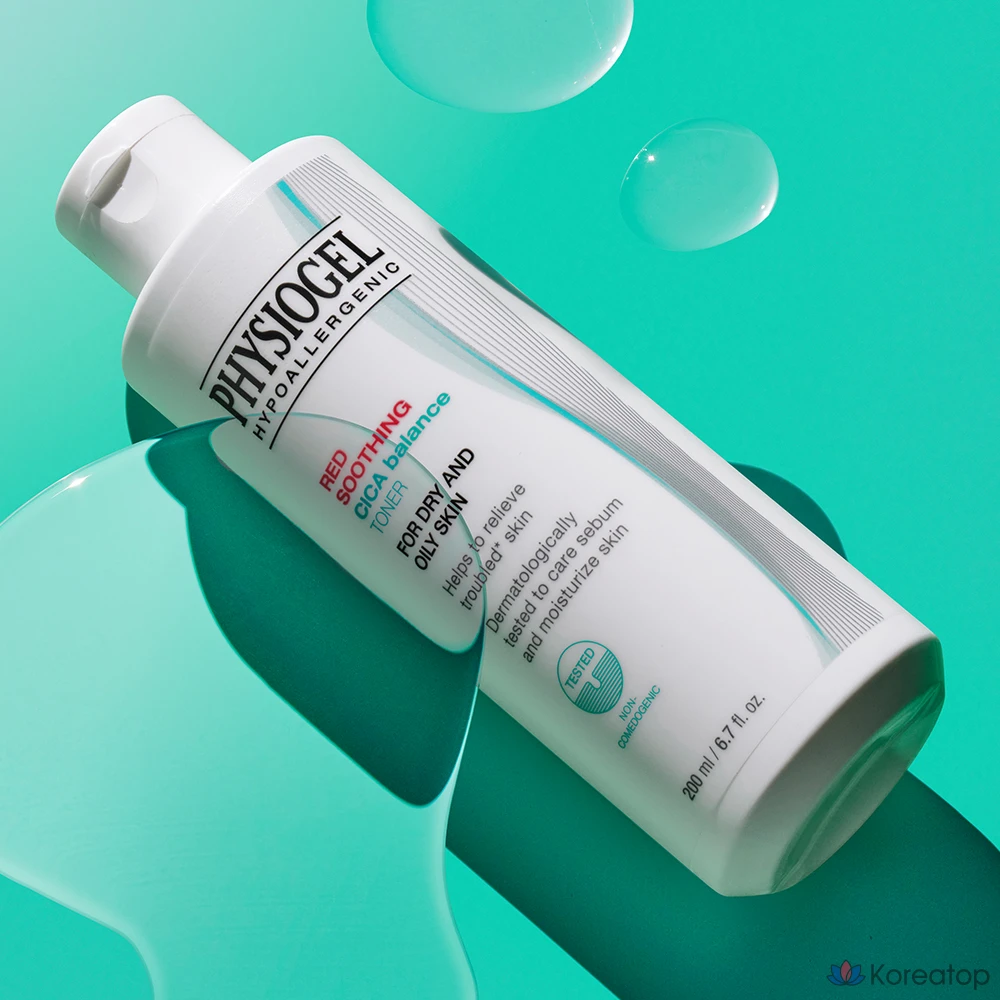 Успокаивающий тоник Physiogel Red Soothing Cica Balance Toner, 200 мл, 1 шт., фото 4