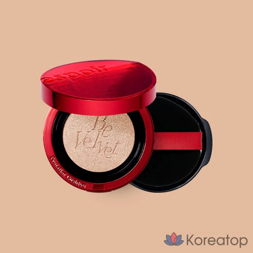 Кушон для лица c матовым покрытием Espoir Non-velvet Air Puff 7p, разноцветная