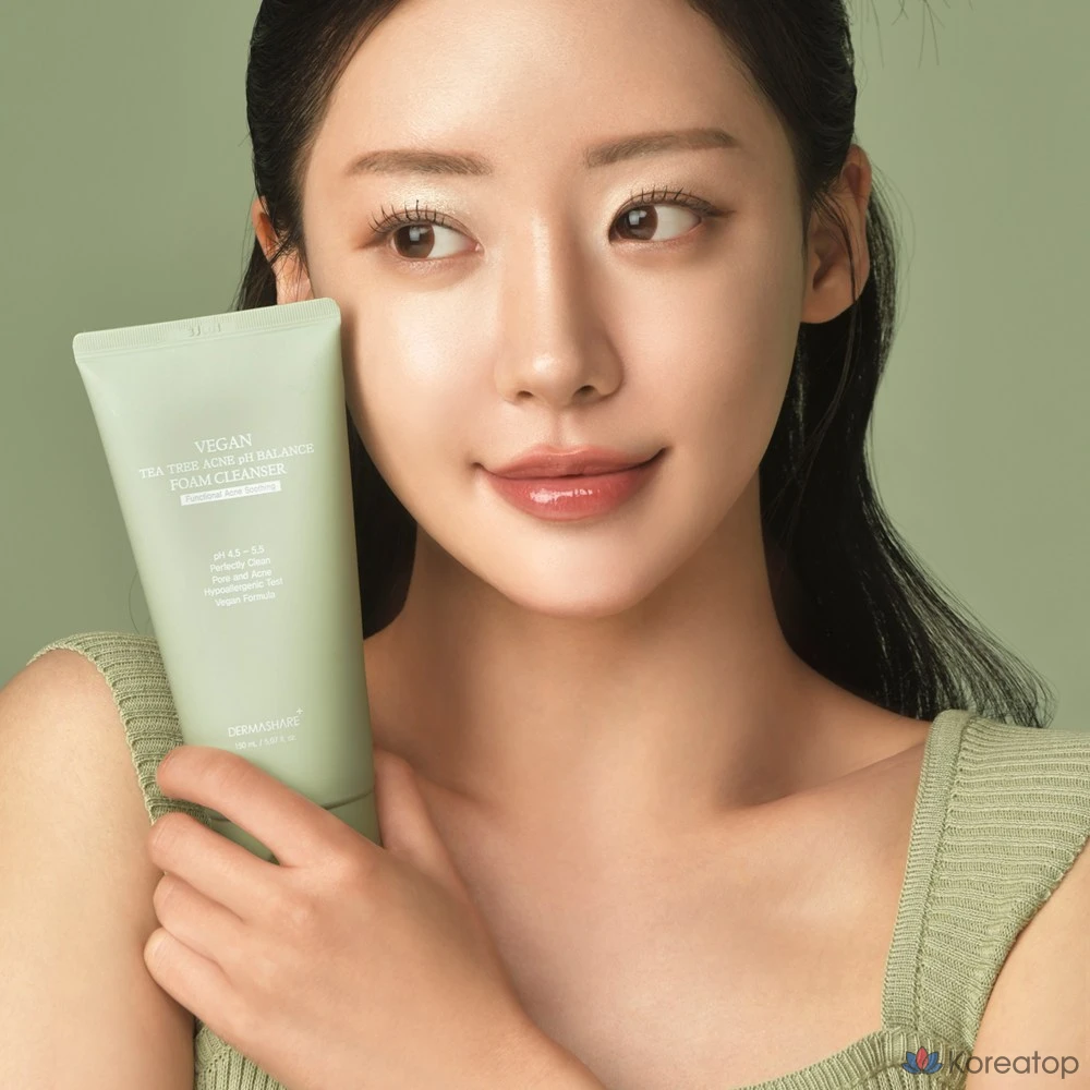 Пенка для умывания Dermashare Vegan Tea Tree Acne Functional Acne PH Balance с мягкой кислотностью, 1 шт., 150 мл