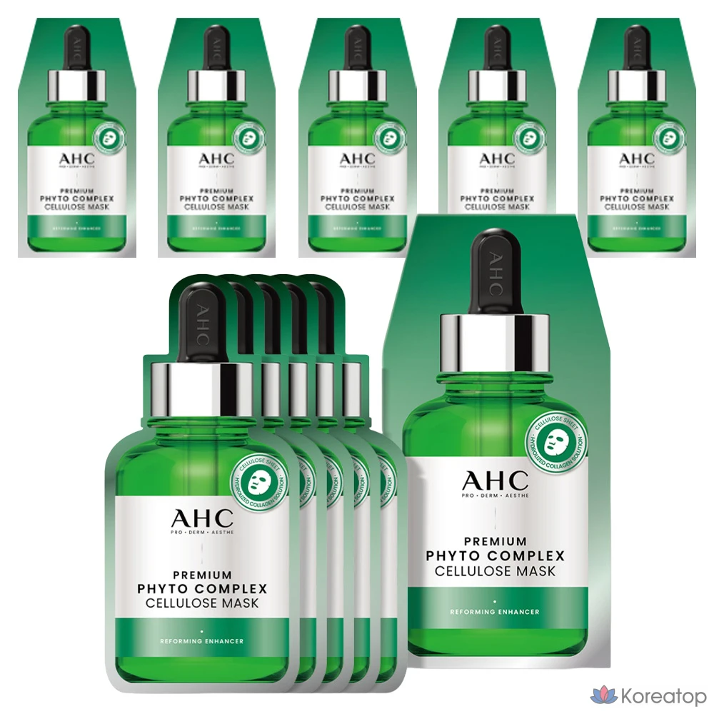 Целлюлозная маска AHC Premium Phyto Complex, 6 штук, упаковка из 5 штук.