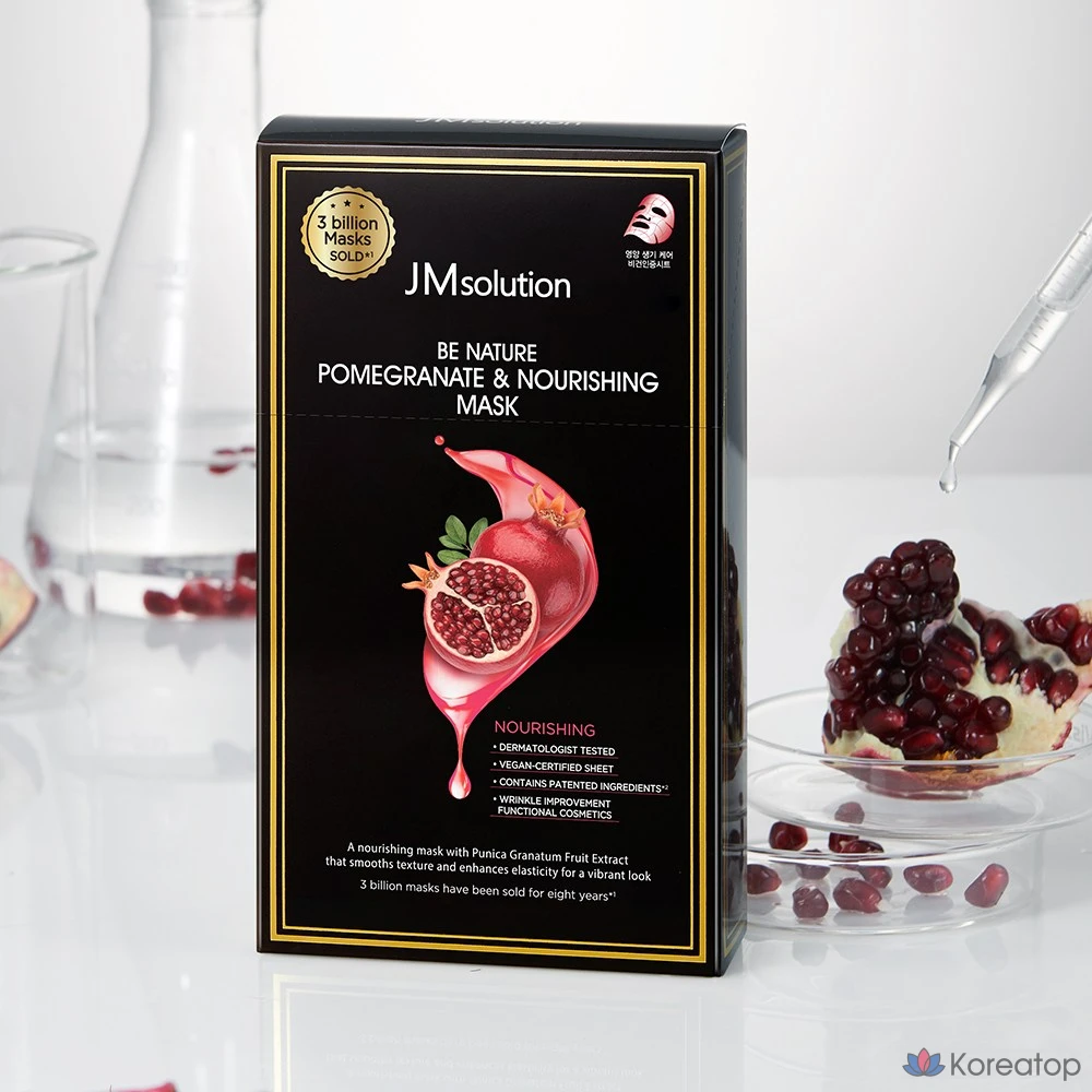 JM Solution Be Nature Панировочная маска с гранатом и питательными веществами, 10 листов, 10 штук, упаковка из 10 штук., фото 2