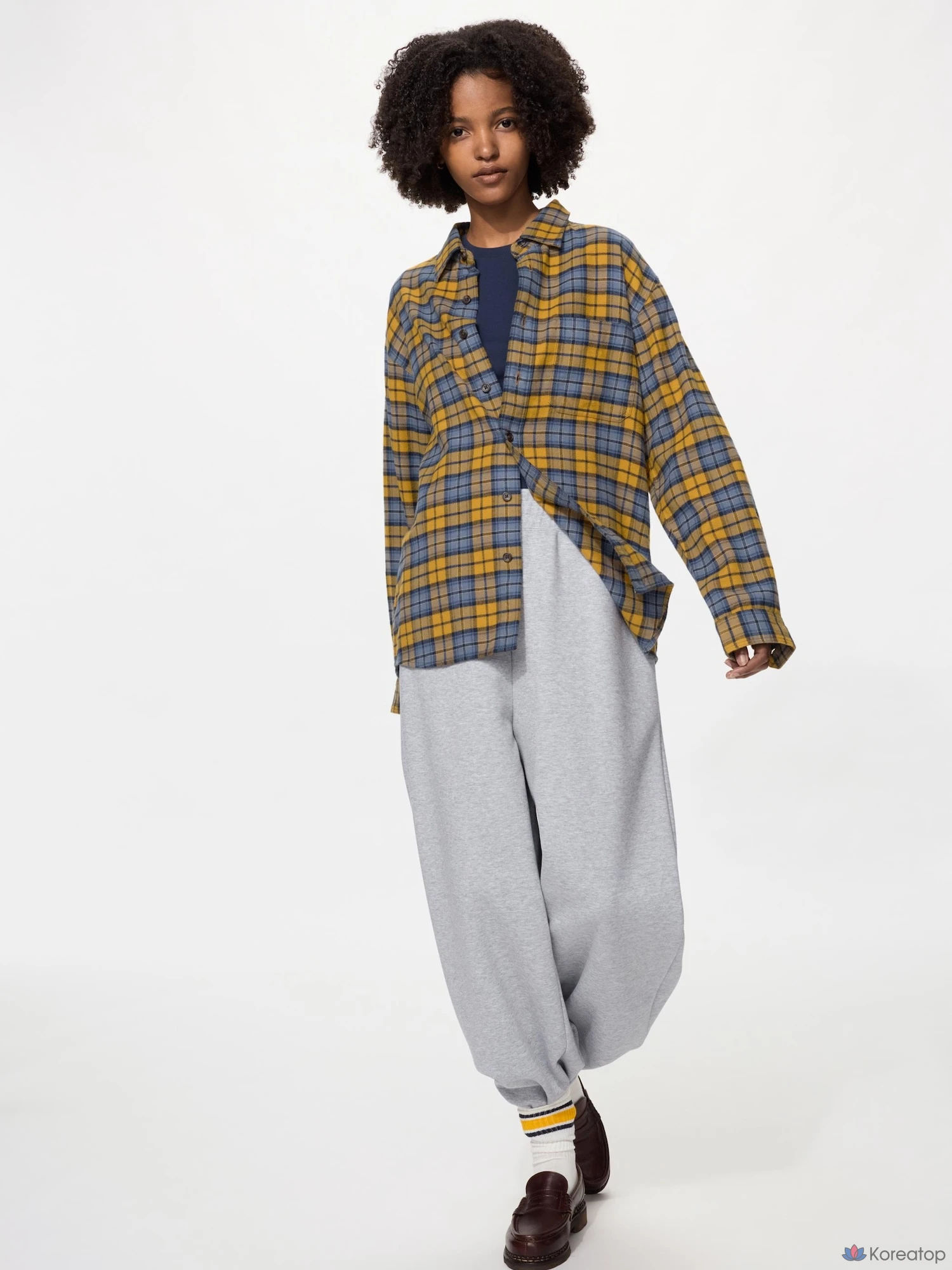Рубашка Uniqlo Flannel Shirt Tartan Check B