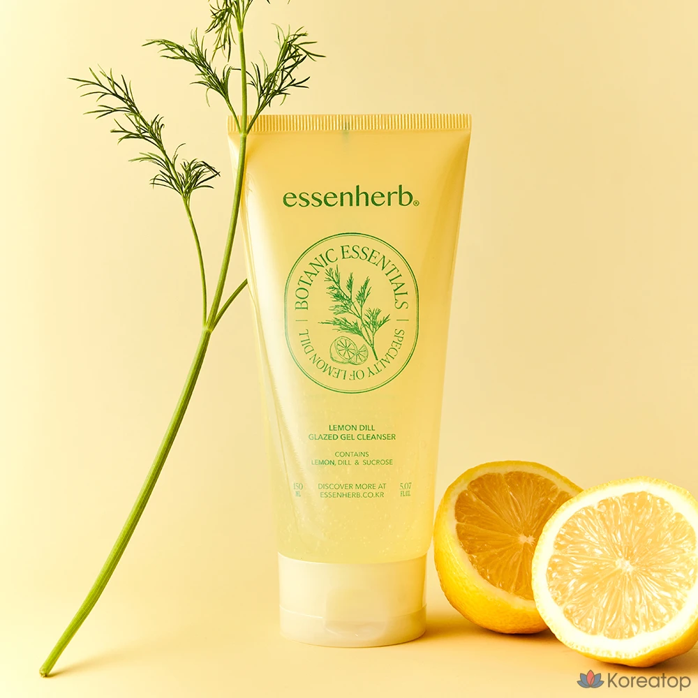 EssenHerb Глазурованный очищающий гель с лимоном и укропом, 1 шт., 150 мл