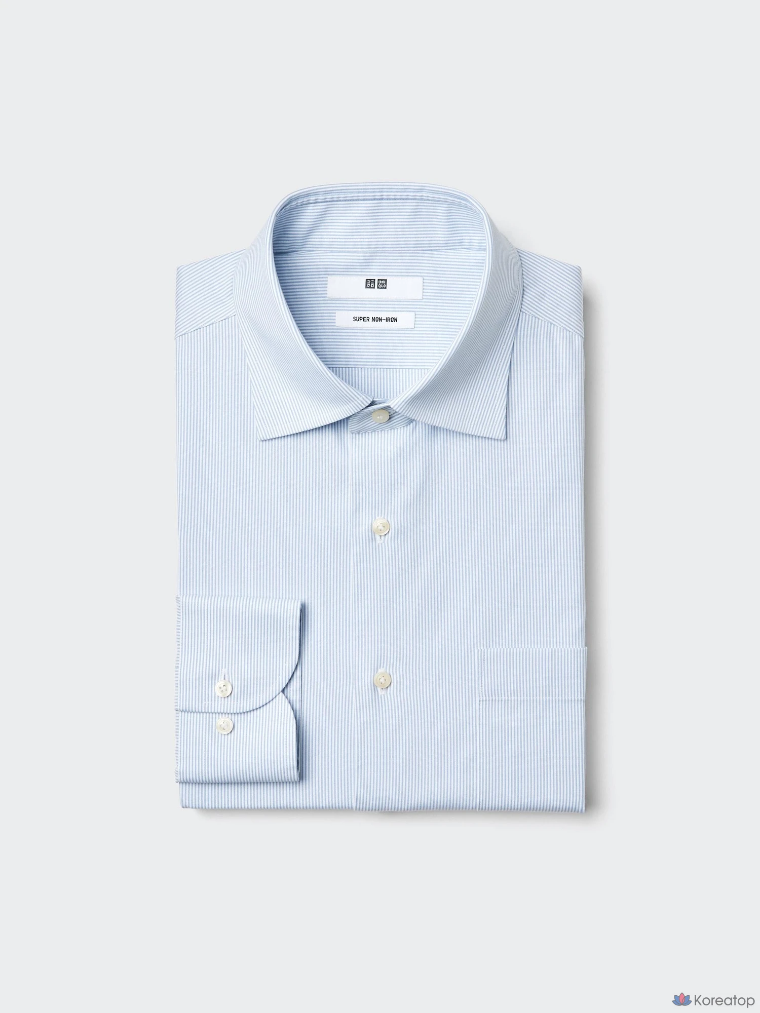 Рубашка Uniqlo Super Non-Iron Shirt (Semi-Wide Collar), в полоску