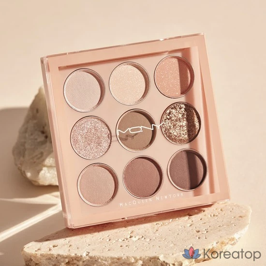 Палитра теней для век 1001 Tone-on-Tone, 9 цветов, 9 г #NudeMood / Personal Color Autumn Warm Tone Aegyo-sal Shadow Palette, 1 шт.