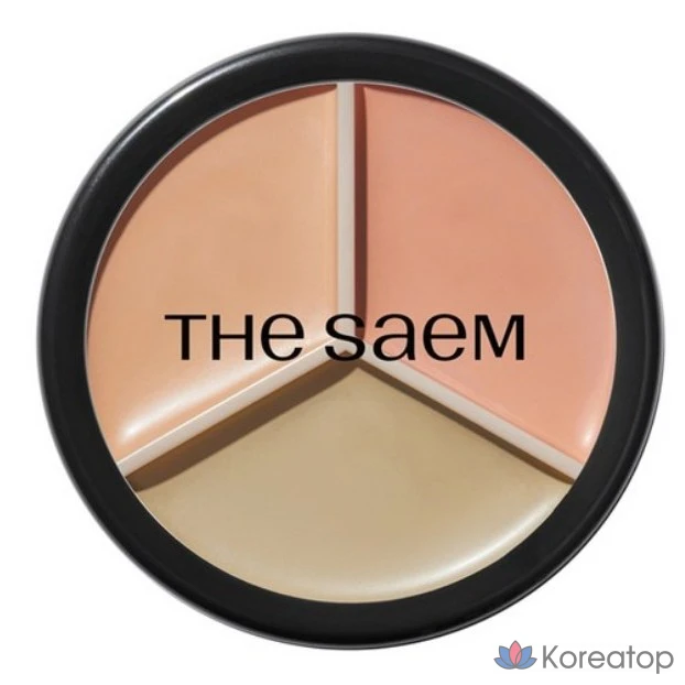 Консилер The Saem Cover Perfection Triple Pot Concealer, оттенок 01 Correct Beige, 13.1 г, 1 шт.