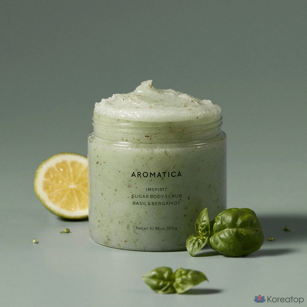 Скраб для тела Aromatica Sugar Body Scrub Basil & Bergamot, 300 г, 1 шт.