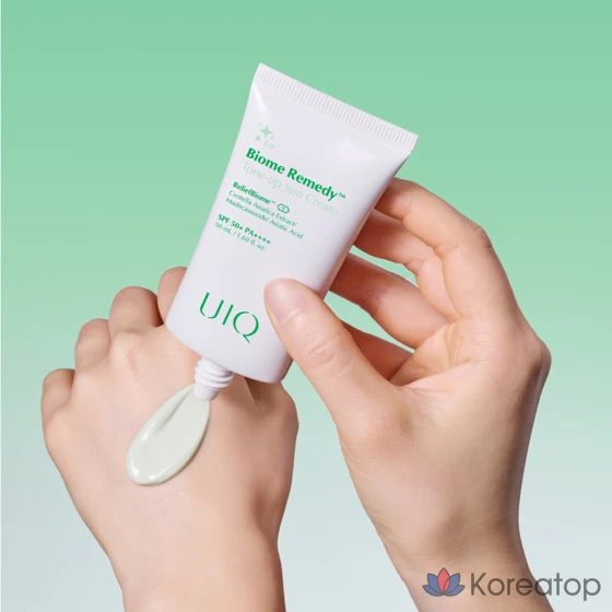 Солнцезащитный крем UIQ Biome Remedy Tone-Up (зеленый), 1 шт., 50 мл, фото 3