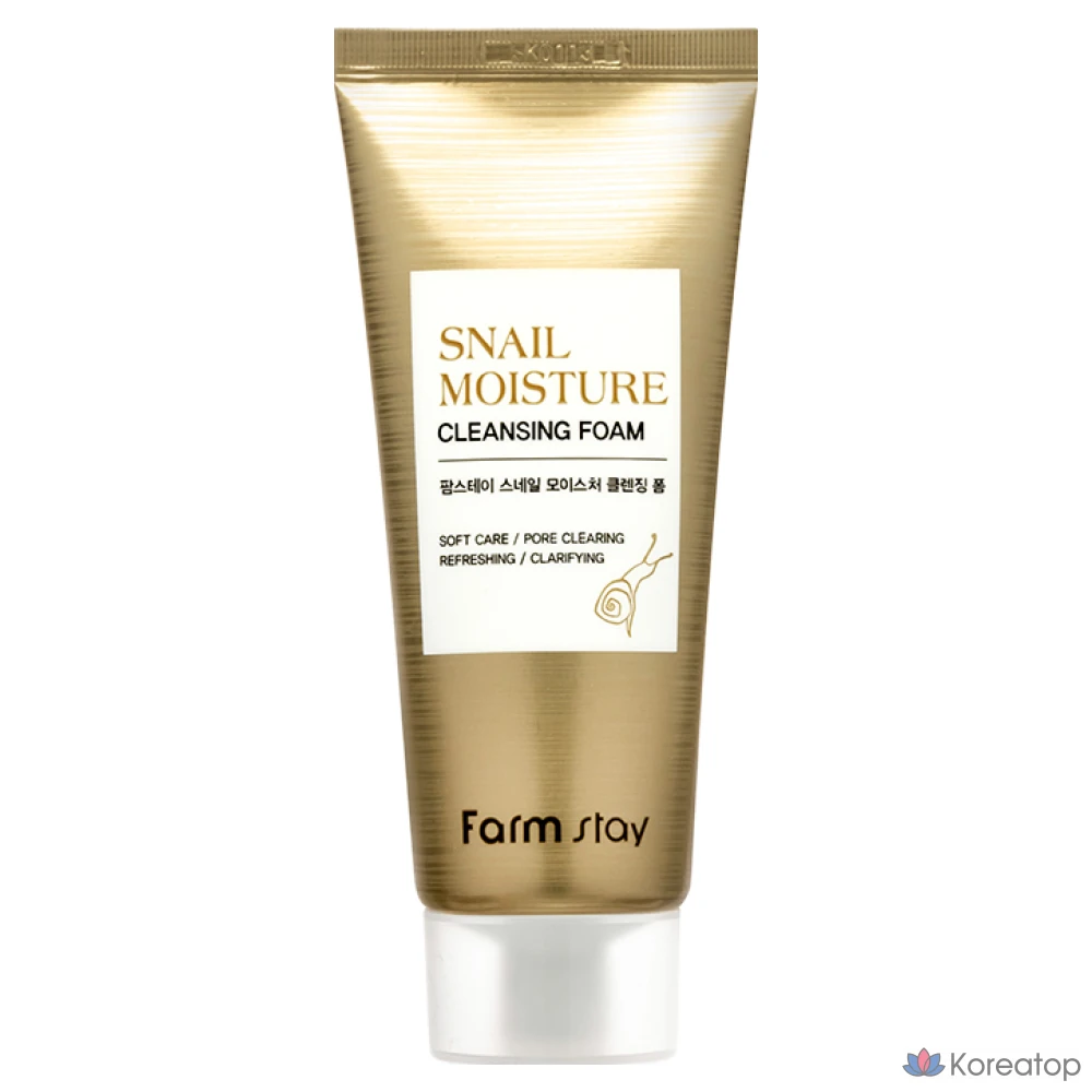 Очищающая пенка для лица FarmStay Snail Moisture, 100 мл, 1 шт.
