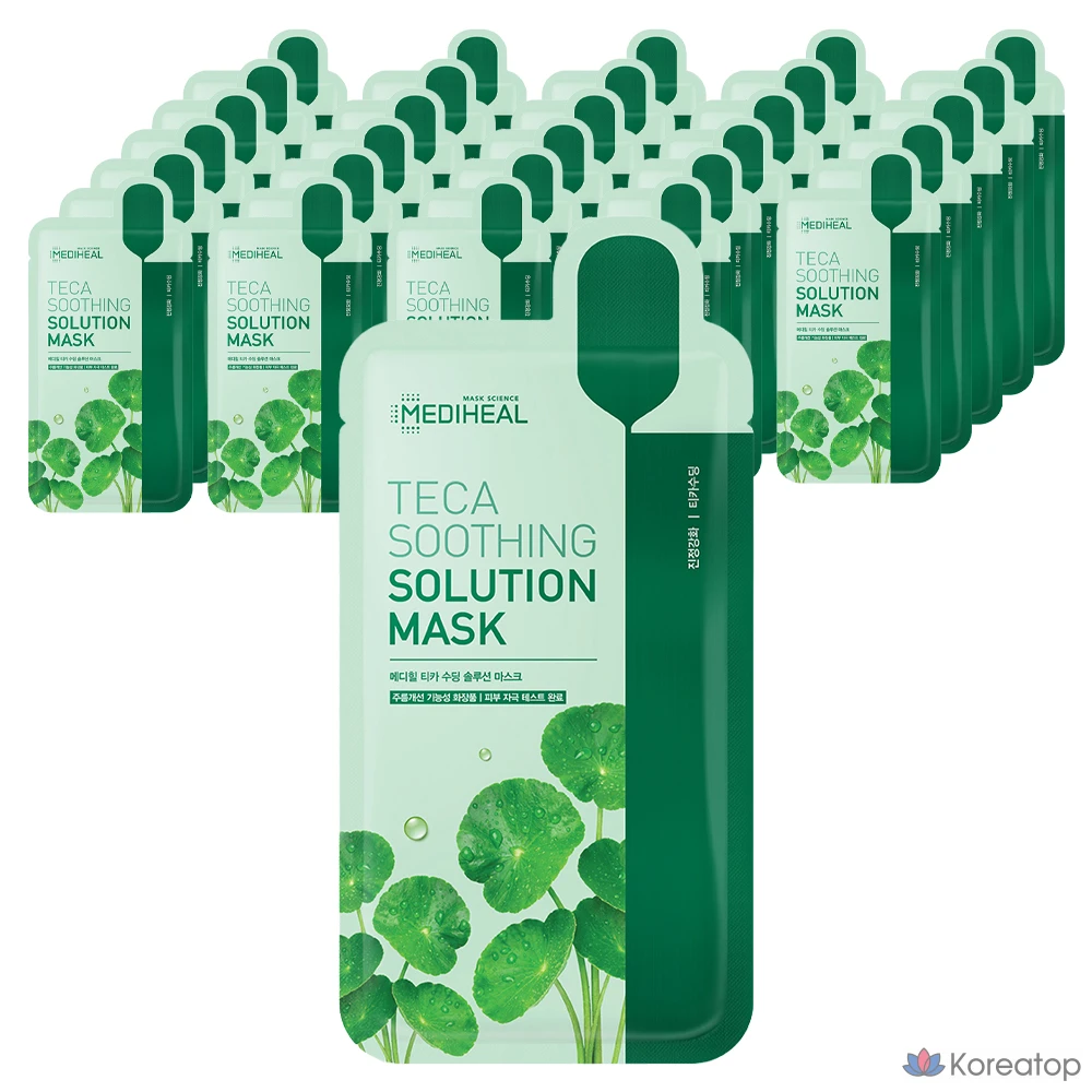 Успокаивающая маска-раствор Mediheal Tika, 21 мл, 1 упаковка, 75 штук.